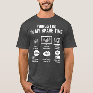 T-shirt Etudier Chinchilla Ce que je fais dans mon temps l