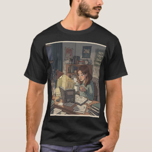 T-shirt Étudier et se caffeiner