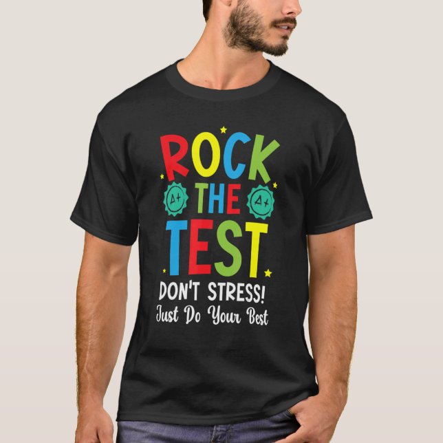 T-shirt Étudier Le Test Pour Un Test D'Enseignant Jour 1 (Devant)
