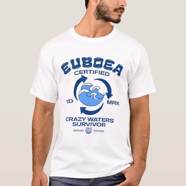 T-shirt Eubée (Grèce) : eau folle certifiée (Devant)
