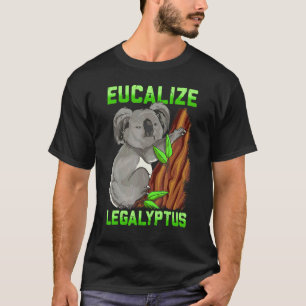 T-shirt Eucaliser Legalyptus Koala Stoned Ours Mème de Jeu