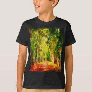 T-shirt Eucalyptus Arbre Allée Pointillisme Art