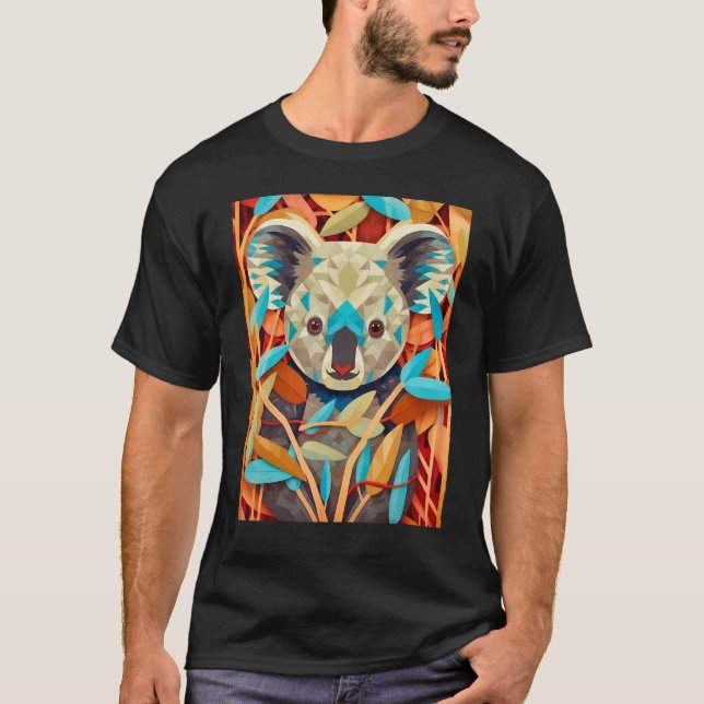 T-shirt Eucalyptus Enigma An Op Art Koala Experience_1 (Devant)