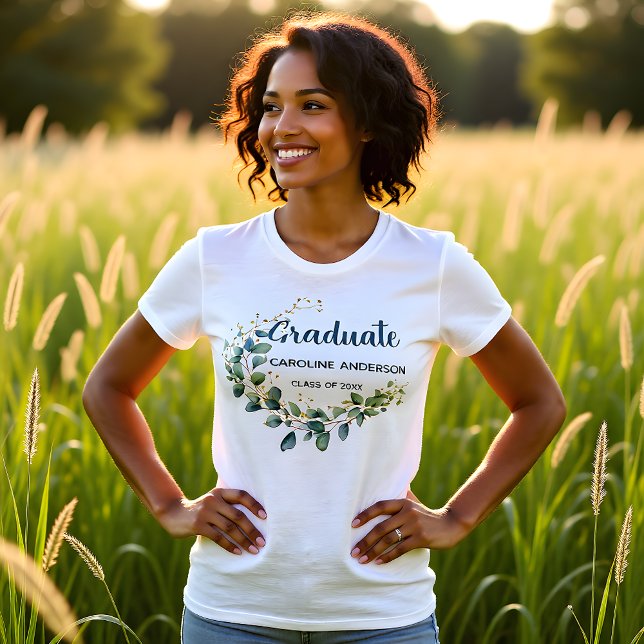 T-shirt Eucalyptus Gold Célébrer Diplômé (Créateur téléchargé)