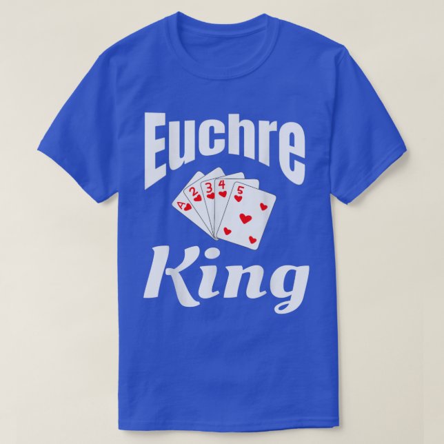 T-shirt Euchre King Card Game Player Game Night Winner Fun (Design devant)