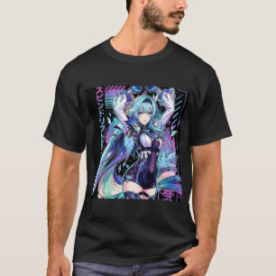 T-shirt Eula Lawrence Cryo Knight Vaporwave Synthwave Esth