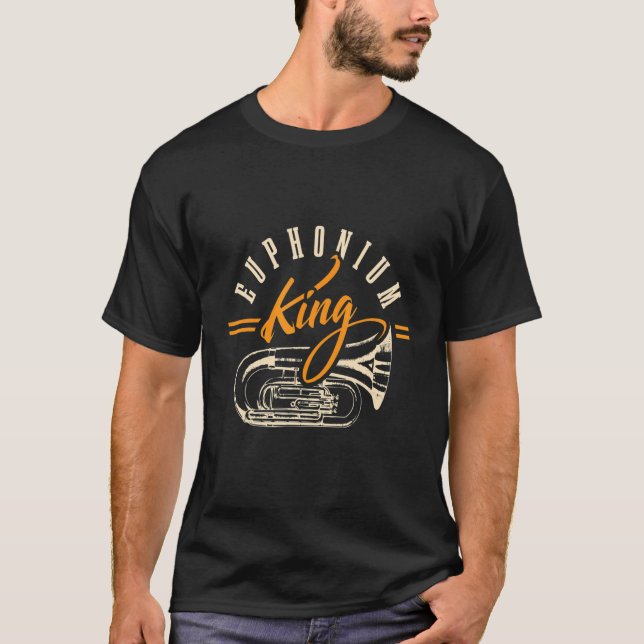 T-shirt Euphonium King Player Baritone Music Instrument Ap (Devant)