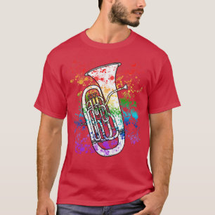 T-shirt Euphonium Rainbow Colonnes Euphoniumist Brass Musi