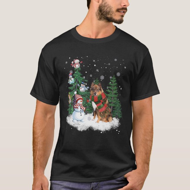 T-shirt Eurasier Chien Noël Snowman Xmas Tree Pyjama (Devant)