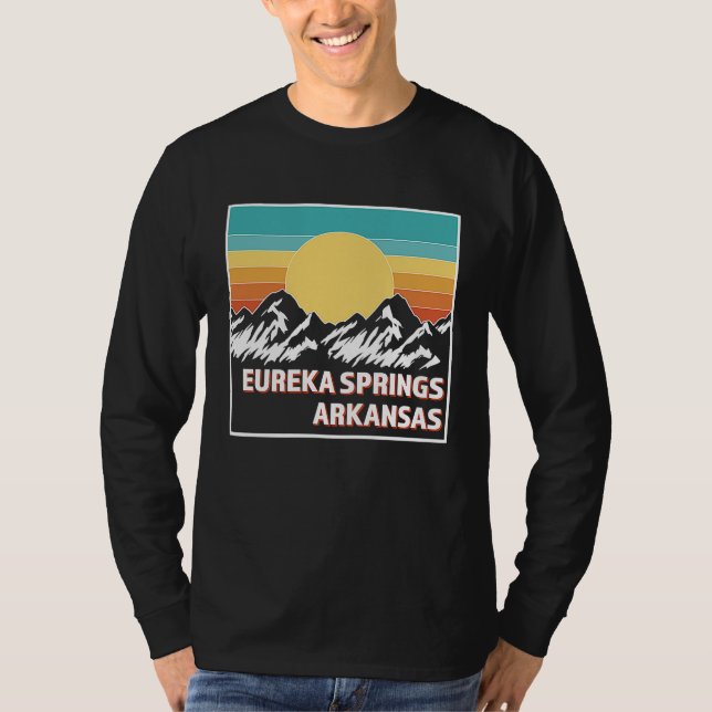T-shirt EUREKA SPRINGS ARKANSAS Retro coucher de soleil US (Devant)