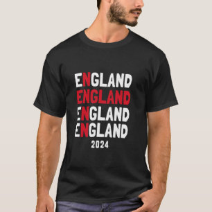 T-shirt Euro Football Angleterre Drapeau Couleur Texte 202