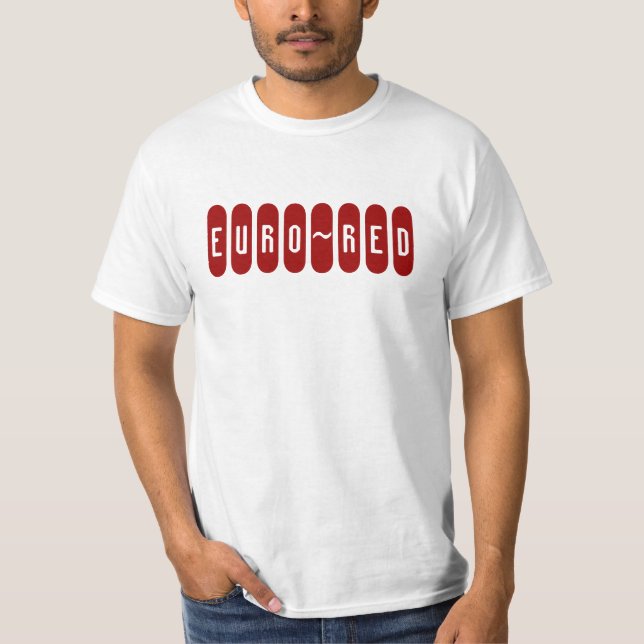 T-SHIRT EURO~RED (Devant)