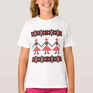 T-shirt Europe de l'Est Motif, folklore traditionnel, folk