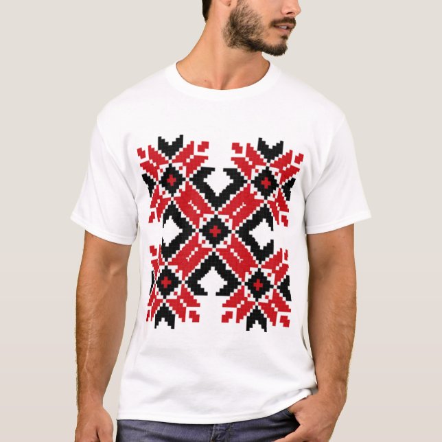 T-shirt Europe de l'Est Motif, folklore traditionnel, folk (Devant)