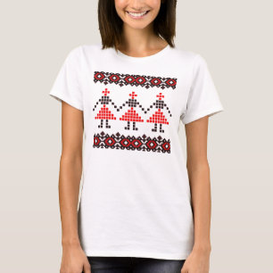 T-shirt Europe de l'Est Motif, folklore traditionnel, folk