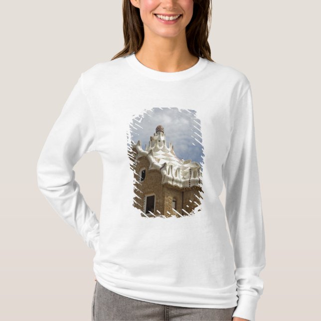 T-shirt Europe, Espagne, Catalogne, Barcelone. Parc Guell, (Devant)