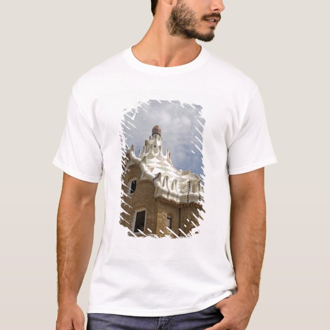 T-shirt Europe, Espagne, Catalogne, Barcelone. Parc Güell, (Devant)