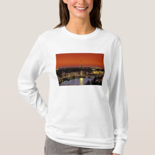 T-shirt Europe, France, Paris. Vue au coucher du soleil de