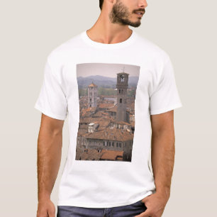 T-shirt Europe, Italie, Toscane, Lucques, Panorama de la v