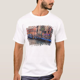 T-shirt Europe, Italie, Venise, gondoles sur le canal