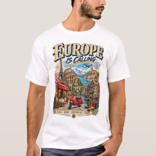 T-Shirt Europe Vous Appelle Voyage Européen Vint