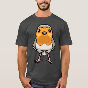 T-shirt European Robin Bird Kawaii Emoticon garçon famille