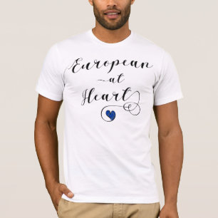 T-shirt Européen au coeur, Europe, Europhile