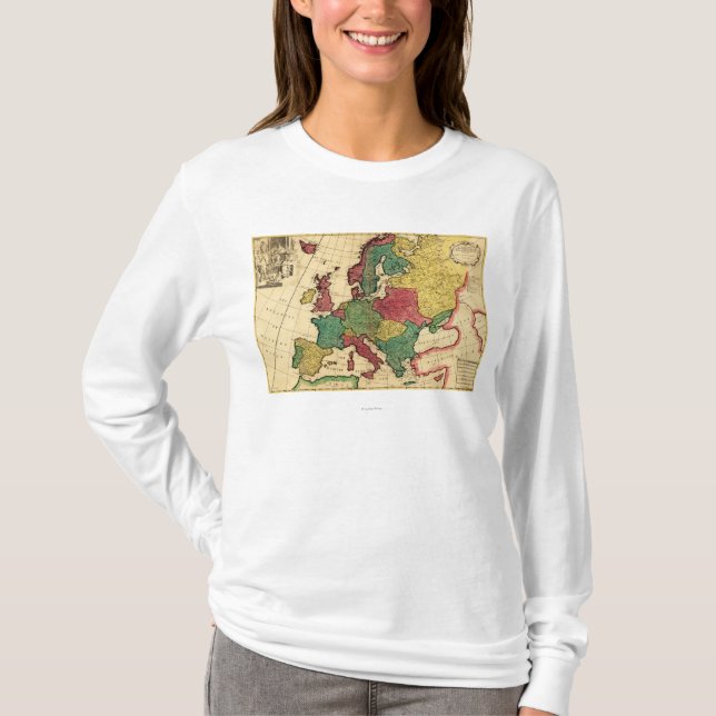 T-shirt EuropePanoramic MapEurope (Devant)