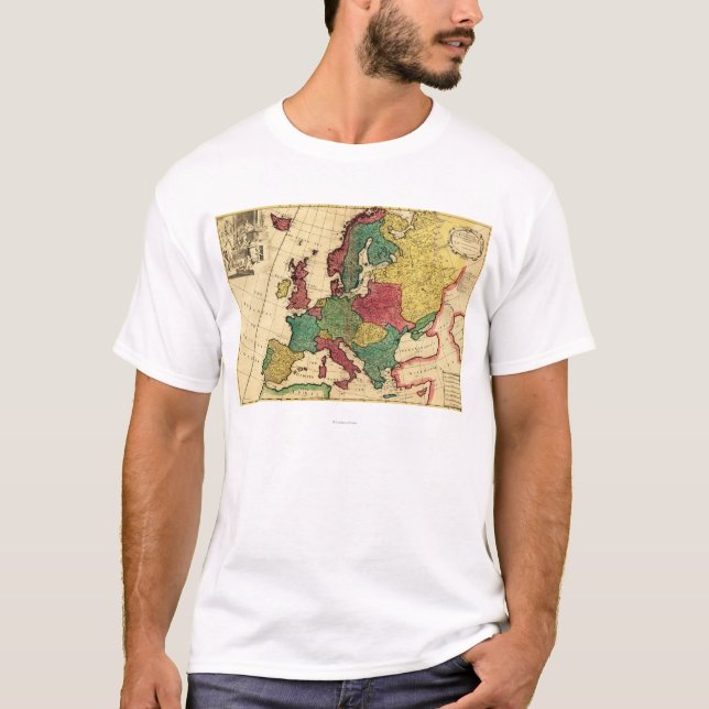 T-shirt EuropePanoramic MapEurope (Devant)