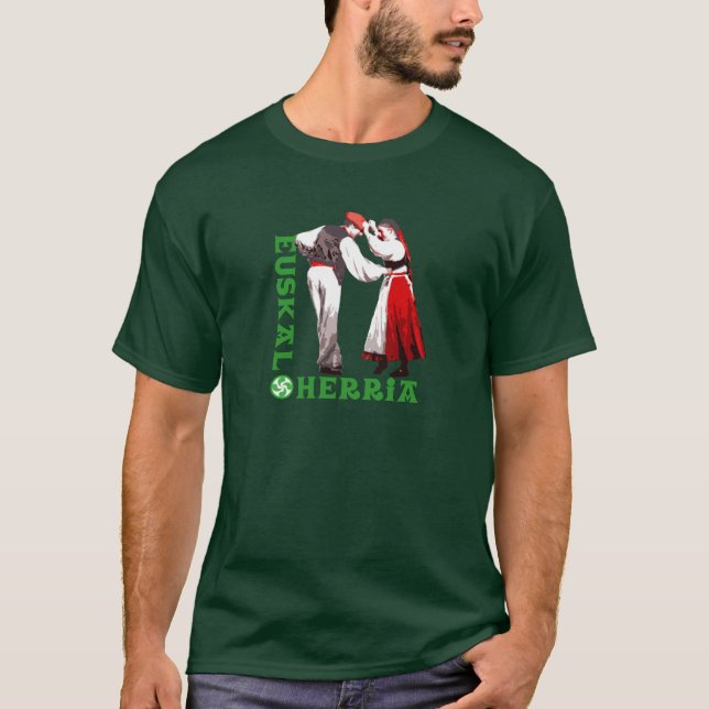 T-shirt Euskal Herria : danseurs Basques traditionnels, (Devant)