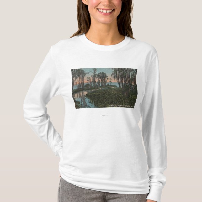 T-shirt Eustis, la Floride - vue de canal marécageux (Devant)