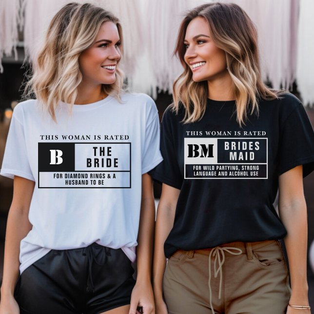 T-shirt Évaluation de Demoiselle d'Honneur Enterrement de  (Bridesmaid Rating Bachelorette Party T-Shirt
)