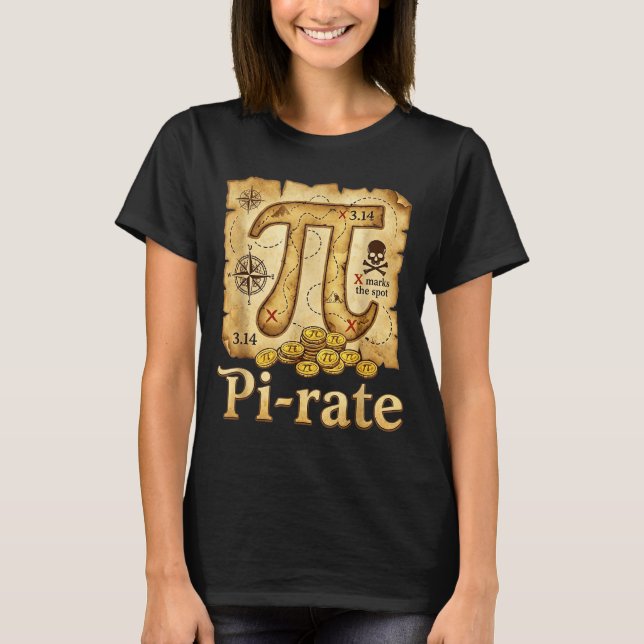 T-shirt Évaluez le jour des pirates 314 maths maths tarte  (Devant)