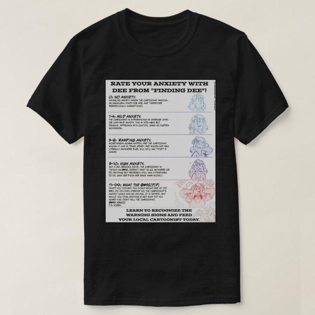 T-shirt Évaluez votre ANXIÉTÉ (Design devant)