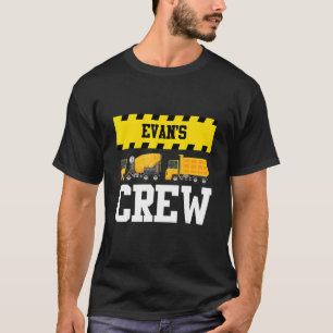T-shirt Evan Construction Crew Doublon Personnalisé Camion