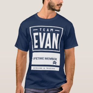 T-shirt Evan Nom personnalisé Cadeau Anniversaire