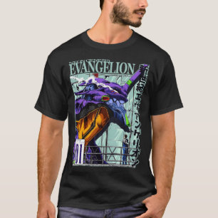 T-shirt evangelion néon genèse évangélique