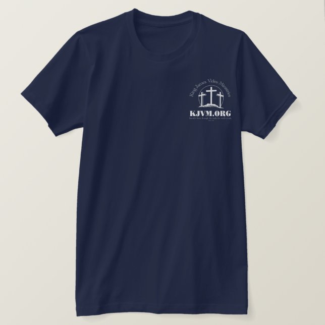 T-shirt Évangile de John KJV Ministères Sombre (Design devant)