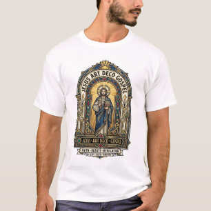 T-shirt Évangile Jésus Art Déco Jésus Foi Chrétienne Art D