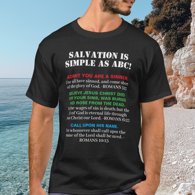 T-shirt Evangile KJV Foi chrétienne d'ABC Salut Jésus (Créateur téléchargé)