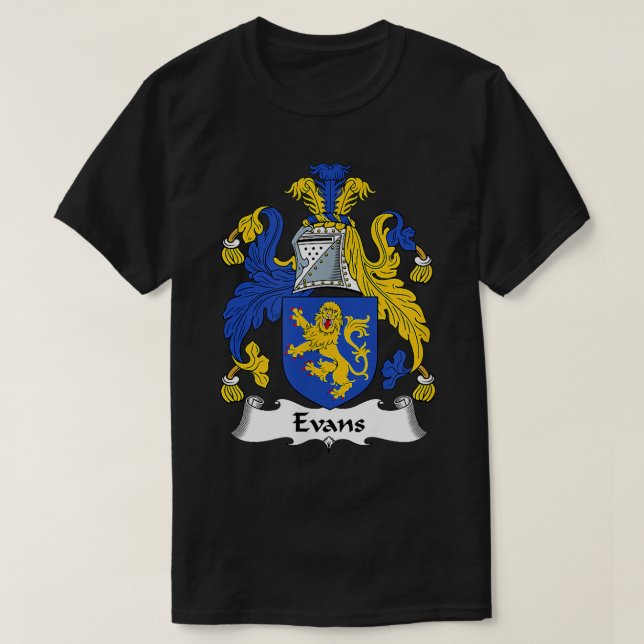 T-shirt Evans Armoiries de la famille Crest  (Design devant)