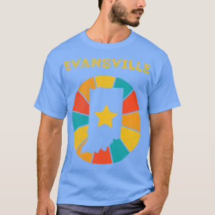 T-shirt Evansville Indiana Vintage Souvenir déshabillé 1