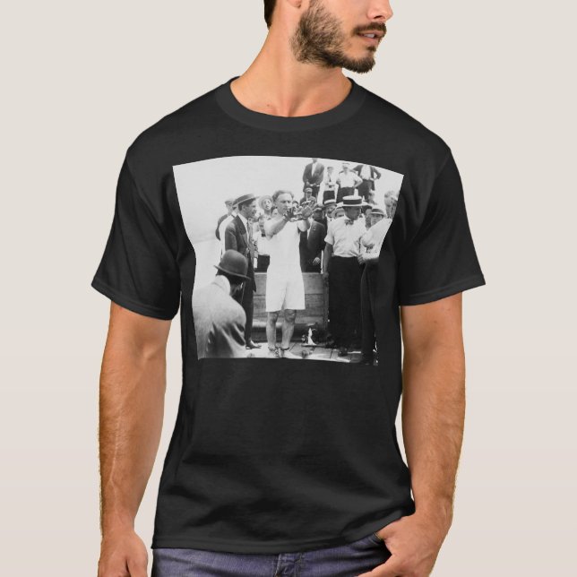 T-shirt Évasion 1912 de boîte de Harry Houdini de magicien (Devant)