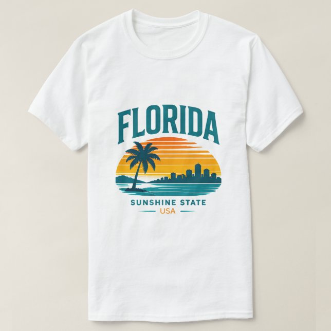 T-shirt Évasion d'été sans fin de Floride (Design devant)
