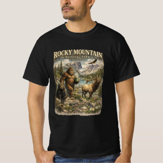 T-shirt Évasion sauvage de Bigfoot dans les montagnes Roch