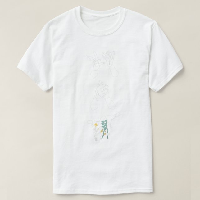 T-SHIRT EVE SINGER EVE JAPONAIS E VE OUTSIDER WHITE OUTLIN (Design devant)