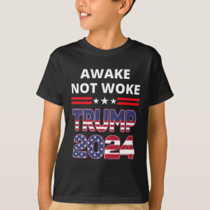 T-shirt Éveillé Pas Réveillé Élection Trump Républicain Sa