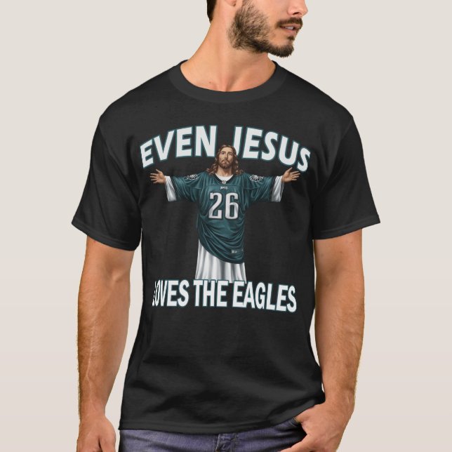 T-shirt Even Jesus Loveshe Eagles boy (Devant)
