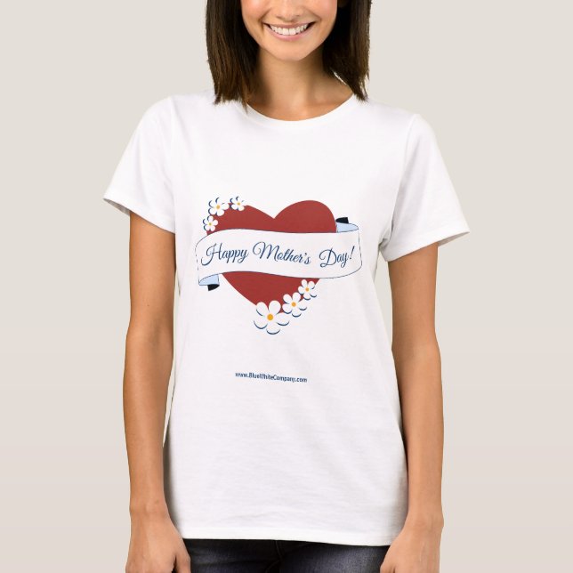 T-shirt Événement promotionnel Red Heart Bonne fête des mè (Devant)