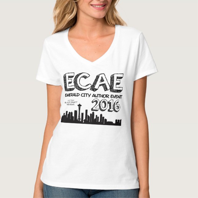 T-shirt Événement vert 2016 d'auteur de ville - le V-Cou (Devant)